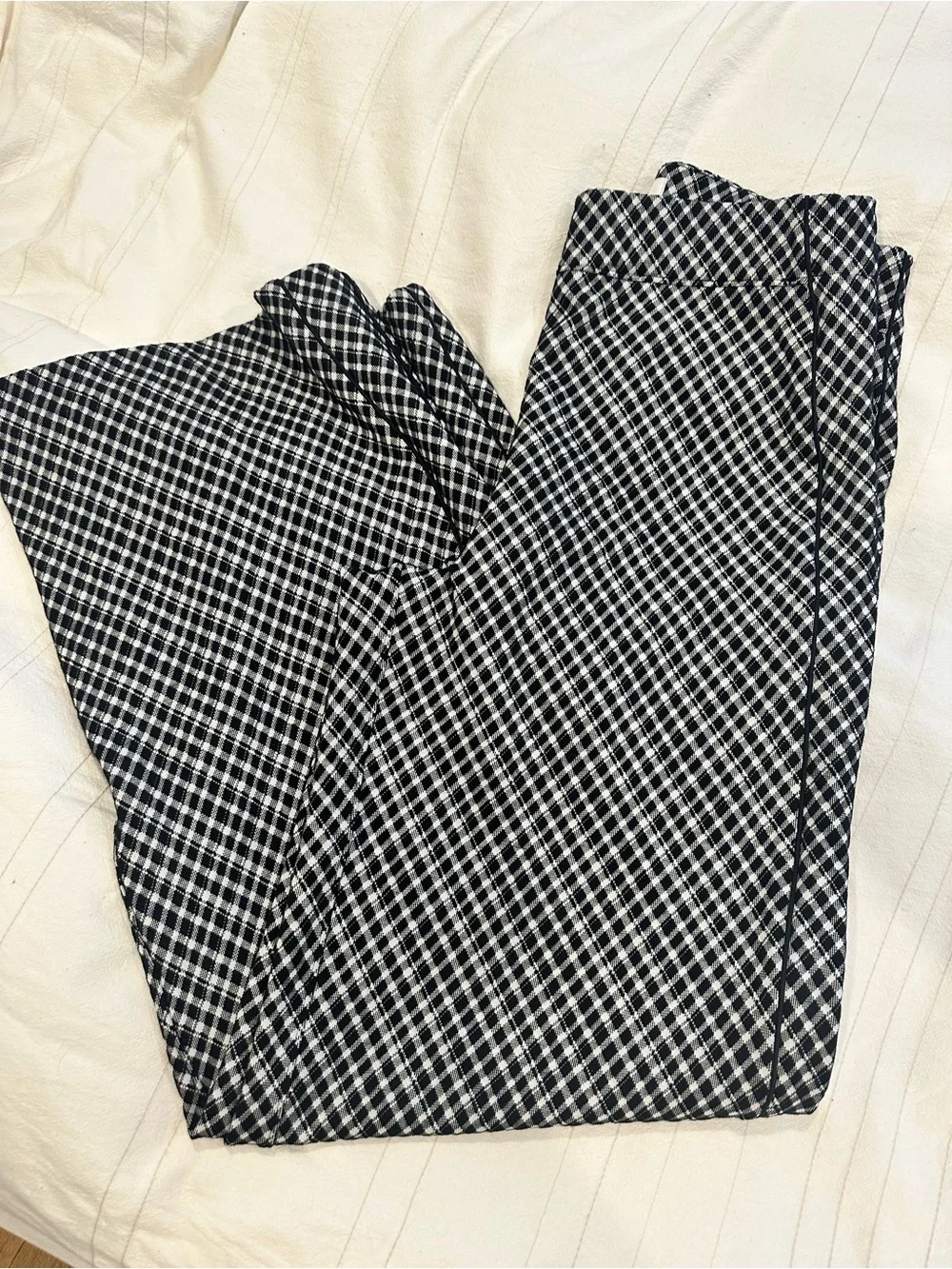 Spanx Black & White Checkered Dress Pants